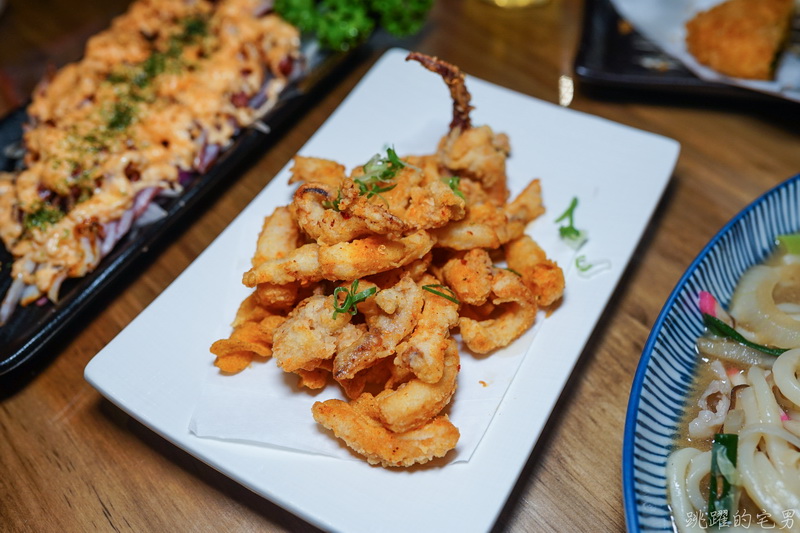 [花蓮市宵夜]竹汌日式居酒屋-舒肥牛排 炸蝦壽司 再來個明太子中卷 適合朋友聚會地點 花蓮居酒屋