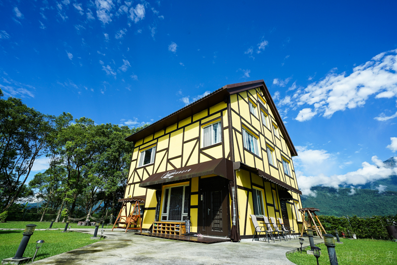 [花蓮壽豐住宿推薦]伊莉莎白小屋民宿-擁有大片綠色草地 聞著稻香 彷彿就到了歐洲，閣樓式四人房  熊大 拉拉熊房間也太可愛了吧 花蓮民宿推薦