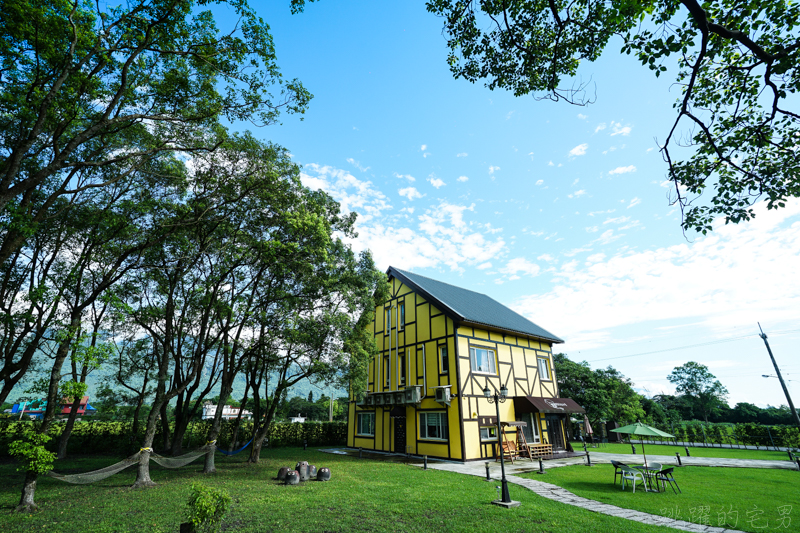 [花蓮壽豐住宿推薦]伊莉莎白小屋民宿-擁有大片綠色草地 聞著稻香 彷彿就到了歐洲，閣樓式四人房  熊大 拉拉熊房間也太可愛了吧 花蓮民宿推薦