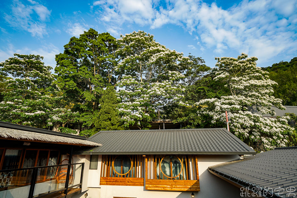 [苗栗景點]卓也小屋度假園區-2021桐花螢火蟲季 油桐花鋪滿地面宛如四月雪 卓也小屋一泊二食 下午茶 晚餐超豐富 薄荷烤雞 大碗公彩色粉粿冰必吃 卓也小屋導覽地圖  苗栗三義景點  卓也書園子 景觀餐廳 卓也藍染DIY