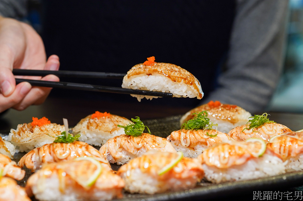 [鳳林美食]禾渝壽司-炙燒握壽司就夠爽了，居然還有超厚切鮭魚肚握壽司，鮭魚肚一次吃到飽! 花蓮日本料理
