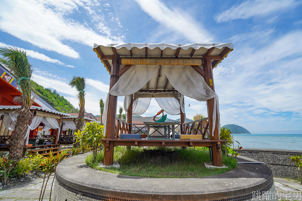 [花蓮景觀餐廳]海明漾泰式料理景觀餐廳-磯崎海水浴場化身為峇里島餐廳，無敵海景還有發呆亭，真的是超美的，花蓮戶外婚禮