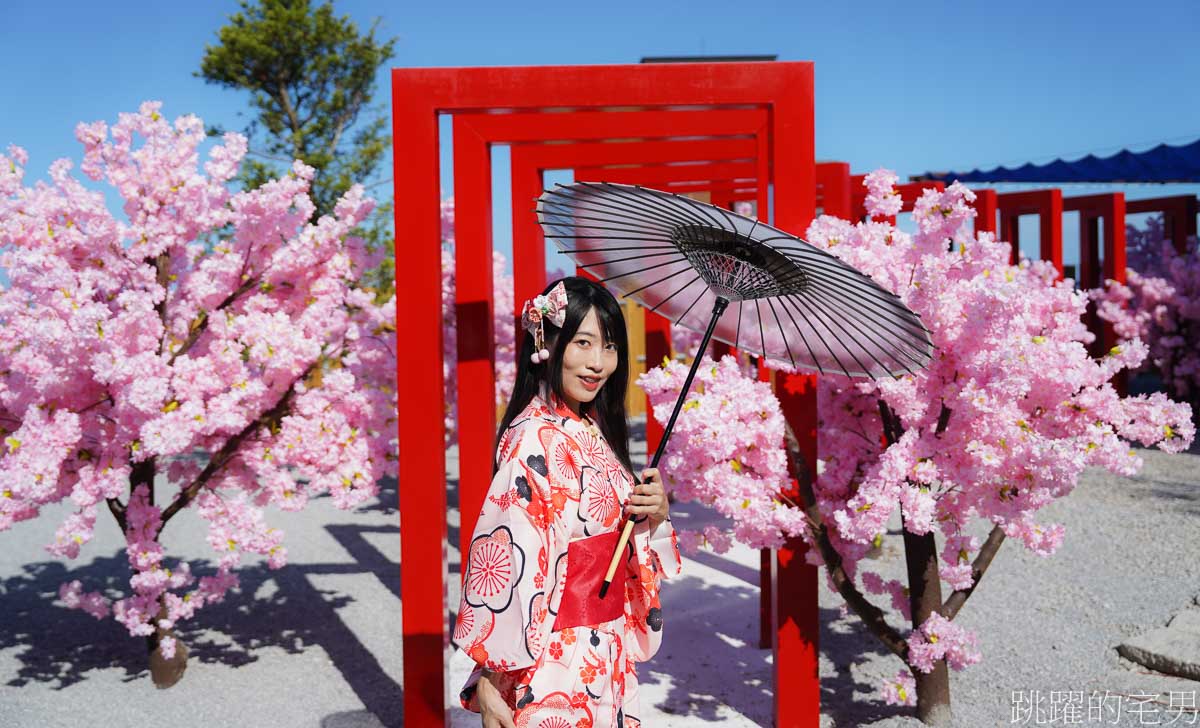 花蓮海邊景點推薦「月崖灣親子農場」絕美海景裝置藝術，免費和服租借拍照有夠美，草泥馬、笑笑羊、水豚超可愛! 壽豐景點