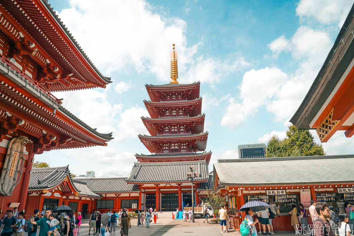 東京必去景點「淺草寺」全世界觀光客都在這，但是沒去過就是沒去過，增長見聞才是旅行的目的，淺草文化觀光中心高處俯瞰金龍山淺草寺全景