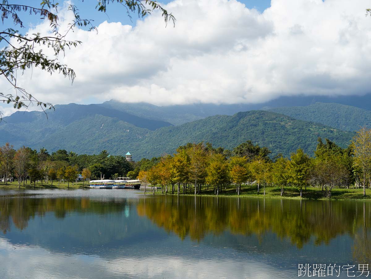 夢幻星巴克又一家「星巴克花蓮理想門市」，絕美湖景環繞著落羽松，期待四季不一樣的美