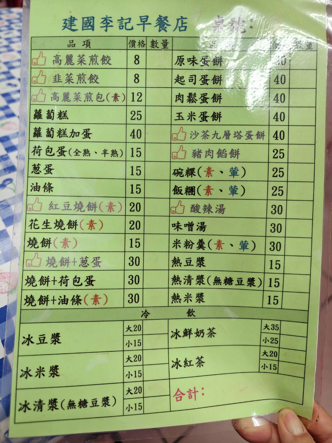 [花蓮早餐]李記建國早點/李記煎餃-人多需要排隊40年花蓮早餐，必吃柔軟蛋餅配上韭菜煎餃
