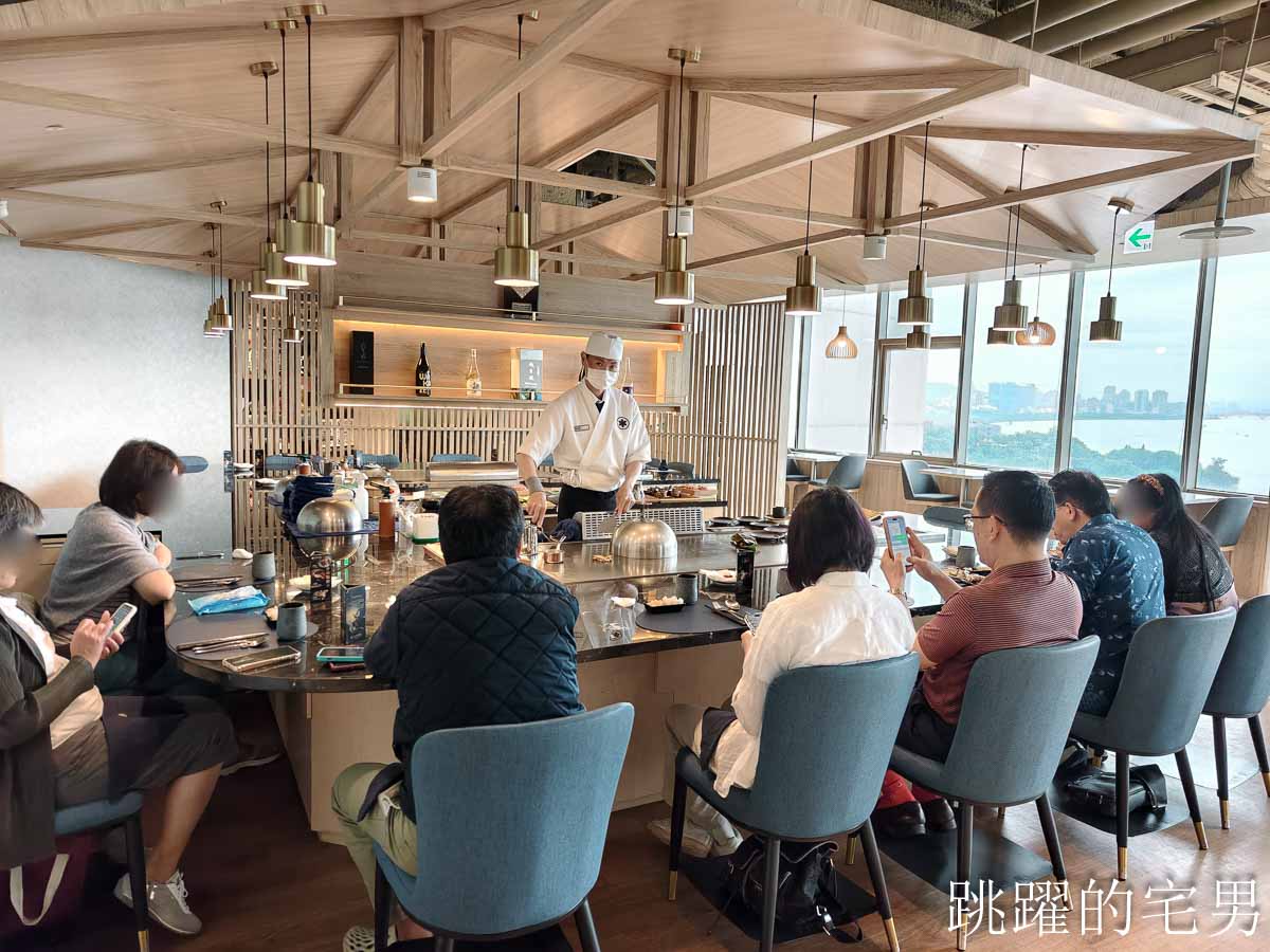 [台北景觀餐廳]明水然・樂-淡水景觀店-捷運走路5分鐘即可到，台北約會餐廳推薦，山景絕美景色心曠神怡，連續三年『此生必嚐十大高CP值無菜單鐵板燒！』網路溫度計冠軍，淡水景觀餐廳推薦