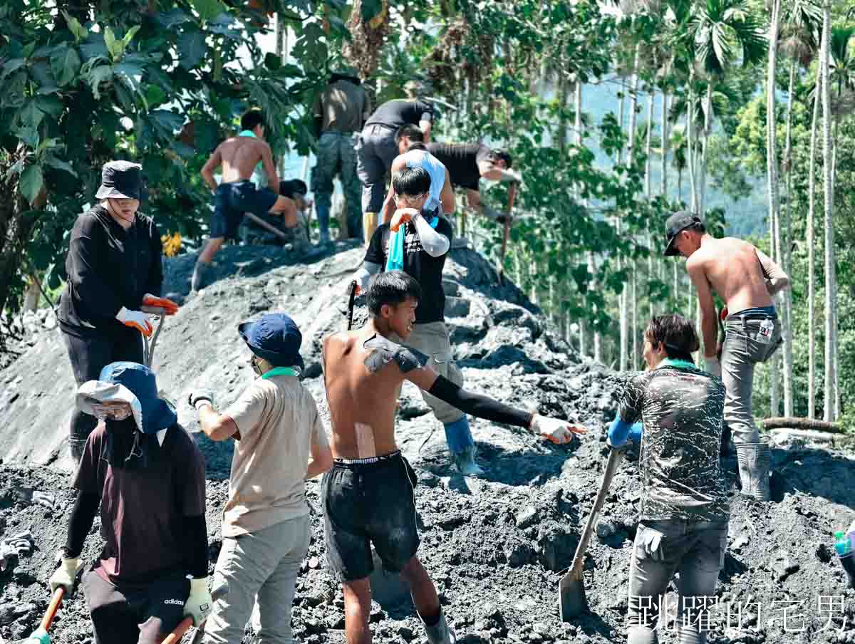 花蓮光復堰塞湖第19天，50萬人鏟子超人點亮光復鄉，每一位都是台灣正能量