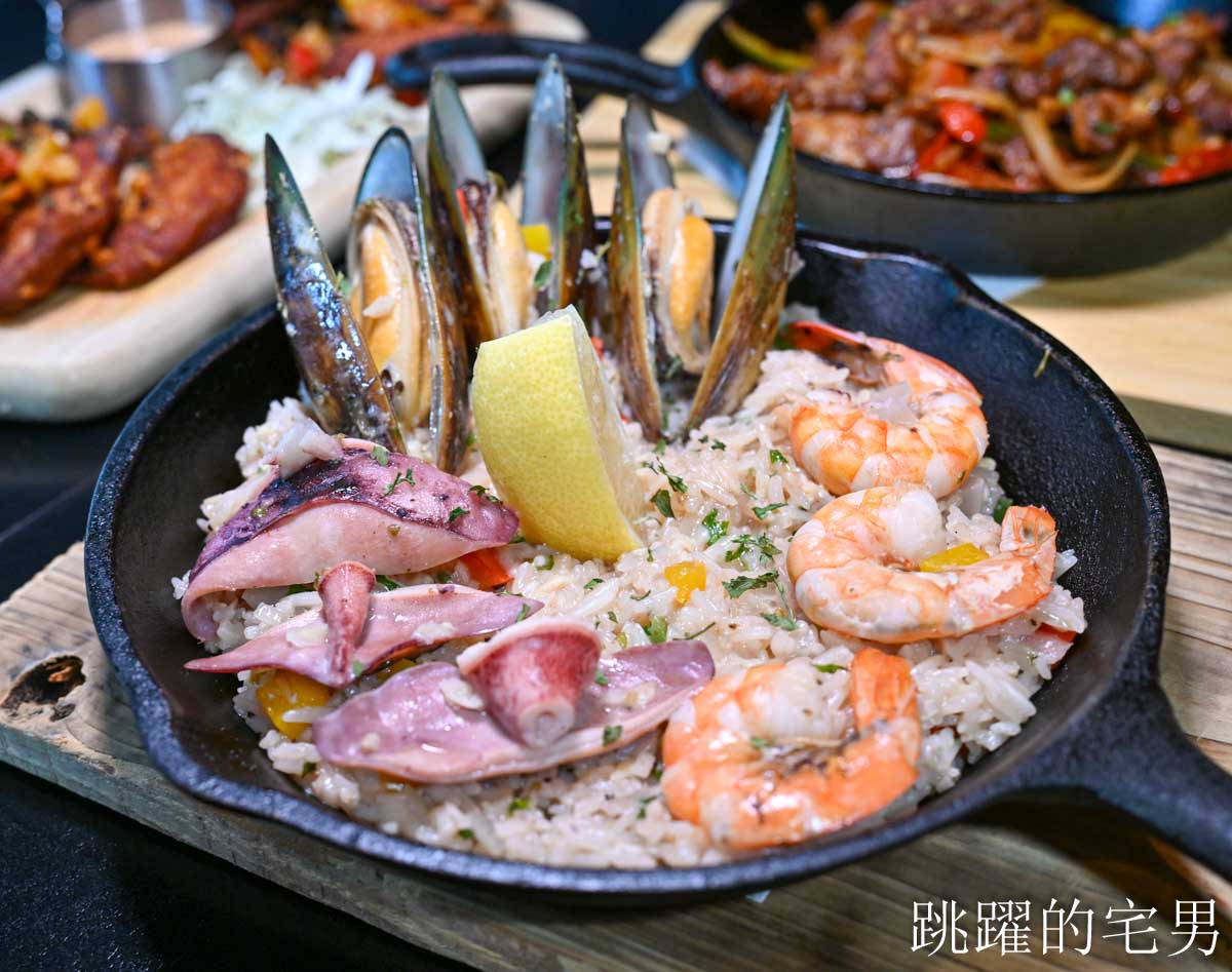 [忠孝敦化餐酒館推薦]ABV加勒比海餐酒館忠孝店-聚會爽嗑50盎司窯烤牛排雞腿、髒髒雞、香辣法士達，大口吃肉直接封頂，東區餐酒館