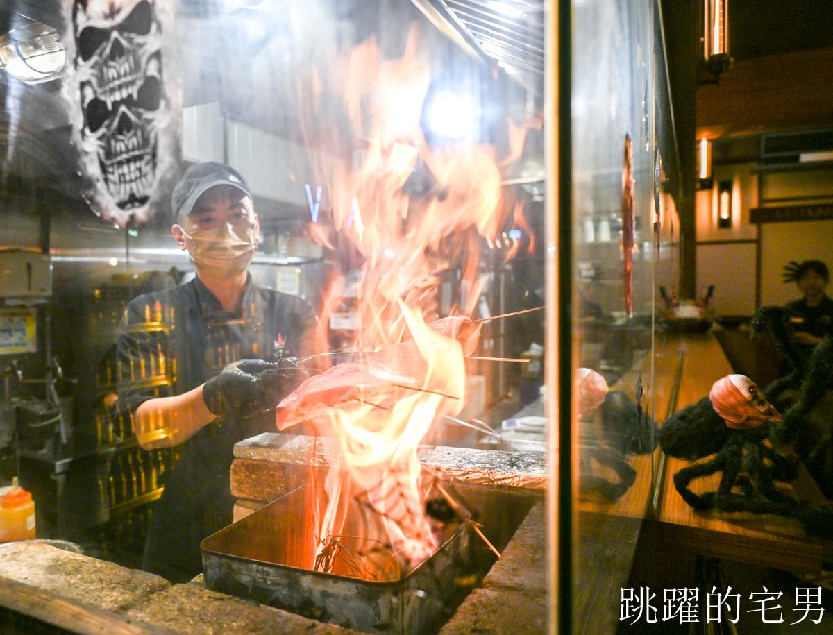 [新竹日式料理] ABV日式居酒屋新竹店-驚艷火焰日式料理，超愛大阪燒、熱炒，百款酒類營業凌晨2點，新竹餐酒館推薦