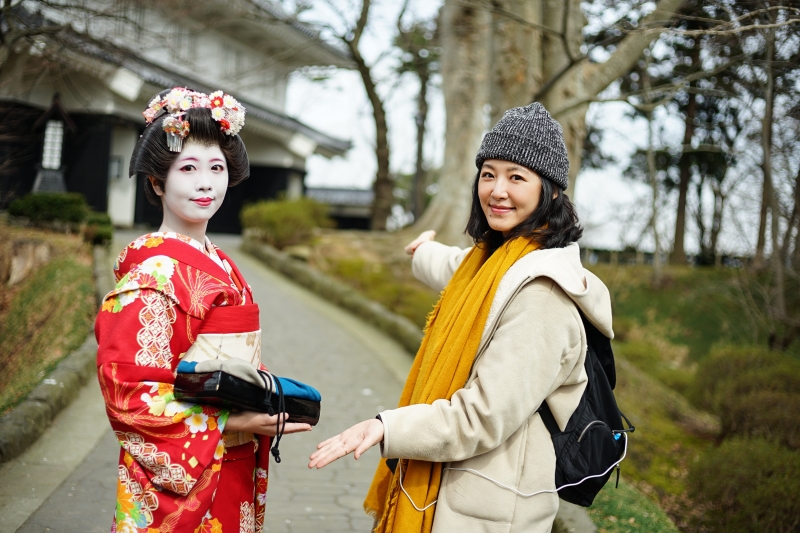 [日本秋田景點]千秋公園-賞楓櫻花景點 還可以外拍藝妓 超獨特體驗