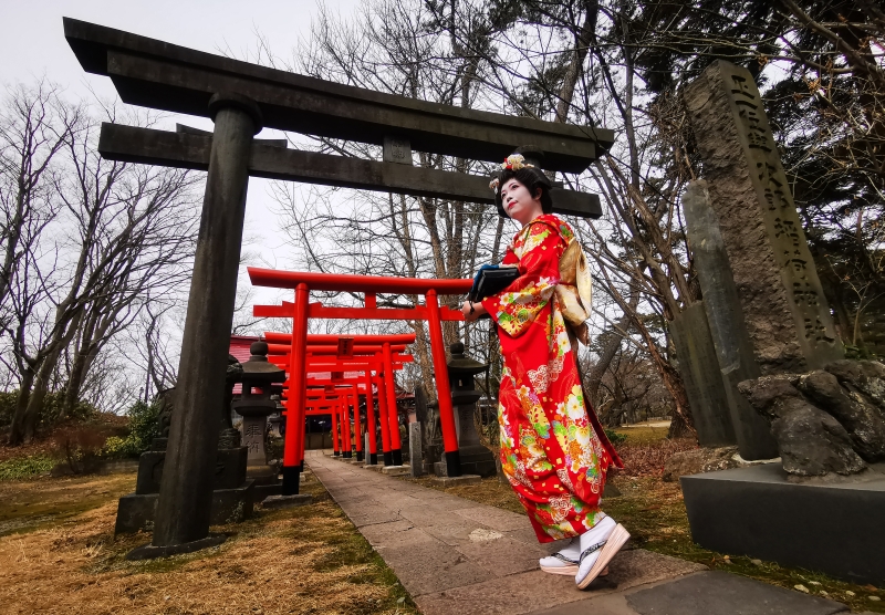 [日本秋田景點]千秋公園-賞楓櫻花景點 還可以外拍藝妓 超獨特體驗